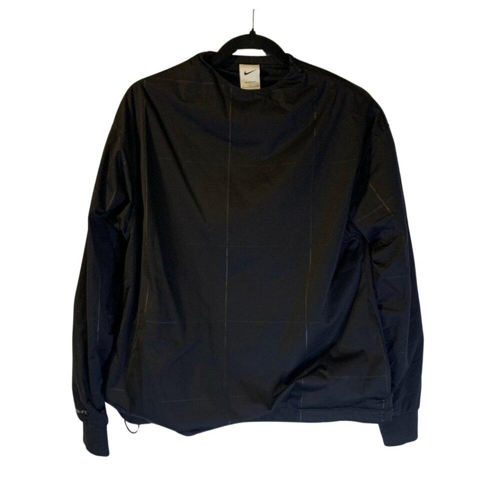 Nike Women's Storm Fit Pullover Size S Black Golf Embossed Waterproof Windproof